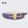 Double-Faced Genuine Cow Leather Slim Women Belts Blue Purple Pink White Cowskin Jeans Belt Casual Dress Cinture Corset Strap