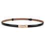 Women Skinny Leather Belt for Dress Adjustable Elastic Thin Cinch Waist with Alloy Buckle for Ladies Wedding Dress Decoration