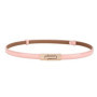 Women Skinny Leather Belt for Dress Adjustable Elastic Thin Cinch Waist with Alloy Buckle for Ladies Wedding Dress Decoration