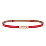 Women Skinny Leather Belt for Dress Adjustable Elastic Thin Cinch Waist with Alloy Buckle for Ladies Wedding Dress Decoration