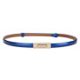 Women Skinny Leather Belt for Dress Adjustable Elastic Thin Cinch Waist with Alloy Buckle for Ladies Wedding Dress Decoration
