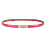 Women Skinny Leather Belt for Dress Adjustable Elastic Thin Cinch Waist with Alloy Buckle for Ladies Wedding Dress Decoration