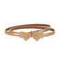 Simple bow leather belt adjustable thin belt for women 2024 new dress metal jeans waist chain accessories women belt