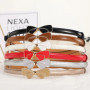 Simple bow leather belt adjustable thin belt for women 2024 new dress metal jeans waist chain accessories women belt