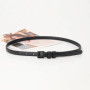 1.5x101cm Candy Color PU Leather Women Skinny Leather Belt Thin Waist Jeans Belt for Pants Fashion Metal in Pin Buckle Belt