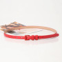 1.5x101cm Candy Color PU Leather Women Skinny Leather Belt Thin Waist Jeans Belt for Pants Fashion Metal in Pin Buckle Belt