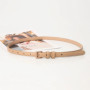 1.5x101cm Candy Color PU Leather Women Skinny Leather Belt Thin Waist Jeans Belt for Pants Fashion Metal in Pin Buckle Belt