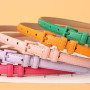 1.5x101cm Candy Color PU Leather Women Skinny Leather Belt Thin Waist Jeans Belt for Pants Fashion Metal in Pin Buckle Belt