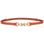Korean Genuine Leather Belts for Women Slim Waist Belt Patent Leather with Gold Buckle for Dress Adjustable Woman Luxury Belt