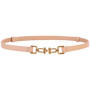 Korean Genuine Leather Belts for Women Slim Waist Belt Patent Leather with Gold Buckle for Dress Adjustable Woman Luxury Belt
