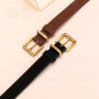Fashion Real Leather Women's Belt Multicolor High Quality Hardware Versatile Accessories Fit Jeans Pants Trousers Festival Gift