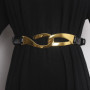 Fashionable hook pull-up adjustment two-layer cowhide belt women's embellishing dress jacket casual and versatile belt