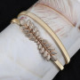 Fashion Elastic Waist Chain Belt Female Waist Leaf Silver metal Belts For Women High Quality Luxury Thin Stretch Riem Lenth 60cm
