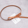 Retro Y2k Women's Belt Alloy Buckle Adjustable Skinny Waist Straps Pu Leather Thin Waist Belt
