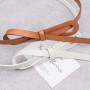 Retro Y2k Women's Belt Alloy Buckle Adjustable Skinny Waist Straps Pu Leather Thin Waist Belt