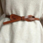 Retro Y2k Women's Belt Alloy Buckle Adjustable Skinny Waist Straps Pu Leather Thin Waist Belt