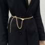 1pcs vintage metal snake-shaped sexy buckle belt, European and American personality snake bone long snake summer with skirt wais