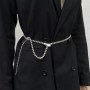 1pcs vintage metal snake-shaped sexy buckle belt, European and American personality snake bone long snake summer with skirt wais