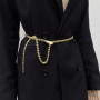1pcs vintage metal snake-shaped sexy buckle belt, European and American personality snake bone long snake summer with skirt wais