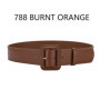Elegant Women's Wide Waist Belt in Leather with Versatile Solid Color Large Square Buckle Retro Girdle for Coat Dress Sweater