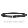 Famicare Luxury Fashionable Cowhide Ladies Genuine Leather Cowskin Pin Belt Waistband for Girls Women Silver Metal Buckle