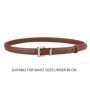 Famicare Luxury Fashionable Cowhide Ladies Genuine Leather Cowskin Pin Belt Waistband for Girls Women Silver Metal Buckle