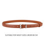 Famicare Luxury Fashionable Cowhide Ladies Genuine Leather Cowskin Pin Belt Waistband for Girls Women Silver Metal Buckle