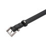 Famicare Luxury Fashionable Cowhide Ladies Genuine Leather Cowskin Pin Belt Waistband for Girls Women Silver Metal Buckle