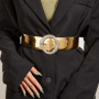 2026 High Quality Ladies Fashion Gold Belt Dress Shirt Suit Decorative Pin Buckle Belts for Women Luxury Designer Waist Belt