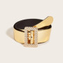 2026 High Quality Ladies Fashion Gold Belt Dress Shirt Suit Decorative Pin Buckle Belts for Women Luxury Designer Waist Belt