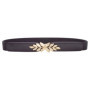 SISHION Summer Fashion Women Belts for Dress SH031 PU Leather Thin Elastic Waist Belt Slim Waistband Black Camel Coffee