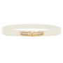 SISHION Summer Fashion Women Belts for Dress SH031 PU Leather Thin Elastic Waist Belt Slim Waistband Black Camel Coffee