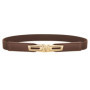 SISHION Summer Fashion Women Belts for Dress SH031 PU Leather Thin Elastic Waist Belt Slim Waistband Black Camel Coffee