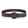 Vintage Woven Weave Belt Round Hollow Out Retro Belt Wide PU Leather Bohemian Style Waistband Waist Accessories