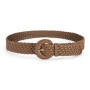Vintage Woven Weave Belt Round Hollow Out Retro Belt Wide PU Leather Bohemian Style Waistband Waist Accessories