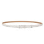 Candy Color Thin Belt Genuine Leather Women Skinny Leather Belt Thin Waist Jeans Belt for Pants Fashion Metal in Pin Buckle Belt