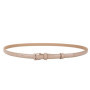 Candy Color Thin Belt Genuine Leather Women Skinny Leather Belt Thin Waist Jeans Belt for Pants Fashion Metal in Pin Buckle Belt