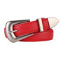 Genuine Leather Belt for Women Burgundy Leather With Gold Metal Buckle Luxury Casual Fashion Belts for Jeans Dresses