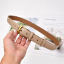New Women Belt Genuine Leather Luxury Designer Adjustable Belt Buckle Fashion Fine Jeans Dress Waistband Girl High Quality Belts
