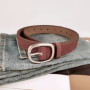 Brand Frosted Suede Leather Luxury Genuine Leather Women's Belt Cowhide Retro Matching Jeans High-end Feeling Belt