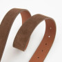 Matte genuine leather suede belt for women, versatile high-end jeans with American retro belt for women