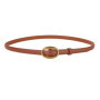 Women Genuine Leather Belt Slim Cowhide Waistband with Gold Buckle Elegant Dress Jeans Belts Ladies Fashion Casual Adjustable