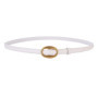 Women Genuine Leather Belt Slim Cowhide Waistband with Gold Buckle Elegant Dress Jeans Belts Ladies Fashion Casual Adjustable