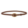 Women Genuine Leather Belt Slim Cowhide Waistband with Gold Buckle Elegant Dress Jeans Belts Ladies Fashion Casual Adjustable