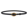 Women Genuine Leather Belt Slim Cowhide Waistband with Gold Buckle Elegant Dress Jeans Belts Ladies Fashion Casual Adjustable