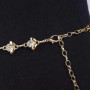 Gold Color Metal Chain Belts Beautiful Shiny Rhinestone Ornament Dress Decorative Belts Woman Apparel Accessories