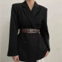 1pcs Belt Women's 2024 New Model Luxurious Decorative Dress with Suit Jacket Fashionable Wide Waist Belt Black Suitable for Dail