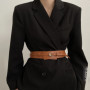 1pcs Belt Women's 2024 New Model Luxurious Decorative Dress with Suit Jacket Fashionable Wide Waist Belt Black Suitable for Dail