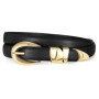 Casual PU Leather Waistband Metal Ring Pin Buckle Adjustable Waist Strap Simple Waist Belts Women