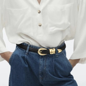 Casual PU Leather Waistband Metal Ring Pin Buckle Adjustable Waist Strap Simple Waist Belts Women